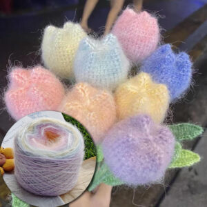 Alternative view of Len Mohair Cầu Vồng Siêu Xinh 100g  - Mohair Loang Sợi To
