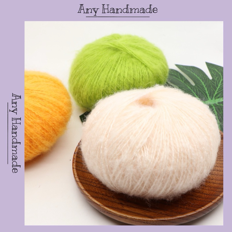 Len Mohair Sợi Nhỏ - 160k/500g - cần gộp cuộn ib shop 1 Len Mohair Sợi Nhỏ - 160k/500g - cần gộp cuộn ib shop